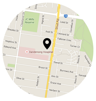 Map showing Chisholm at 121 Stud Road, Dandenong